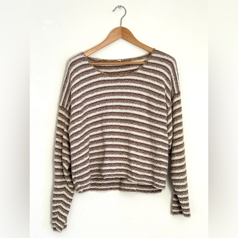 Vintage 90s Boxy Striped Lightweight Sweater